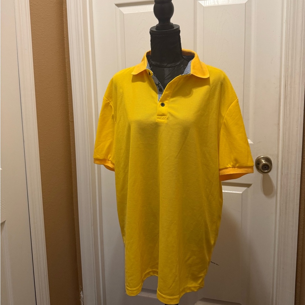 NFINITY Yellow Polo Shirt Sporty Casual Design